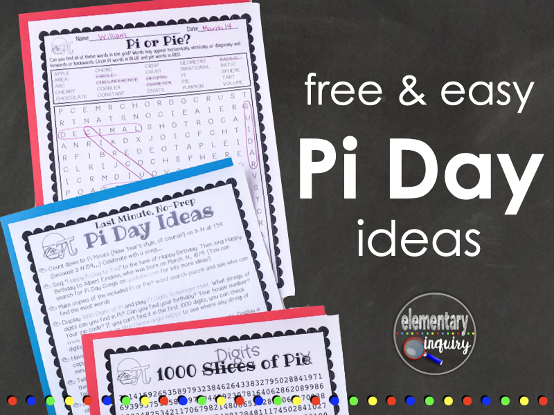 easy pi day activities